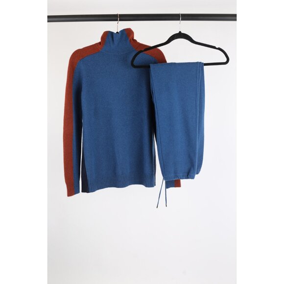 $4,650 Loro Piana Baby Cashmere Sweatsuit SZ 42 Navy - Main Image